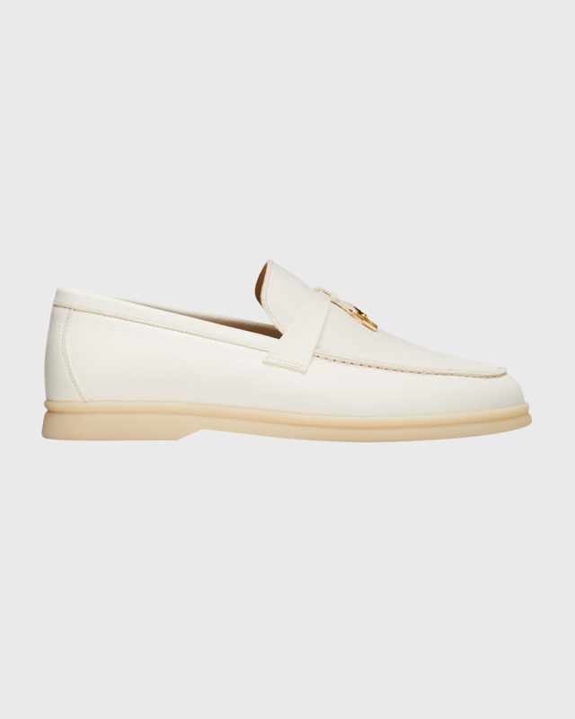 Summer Charms Leather Slip-On Loafers